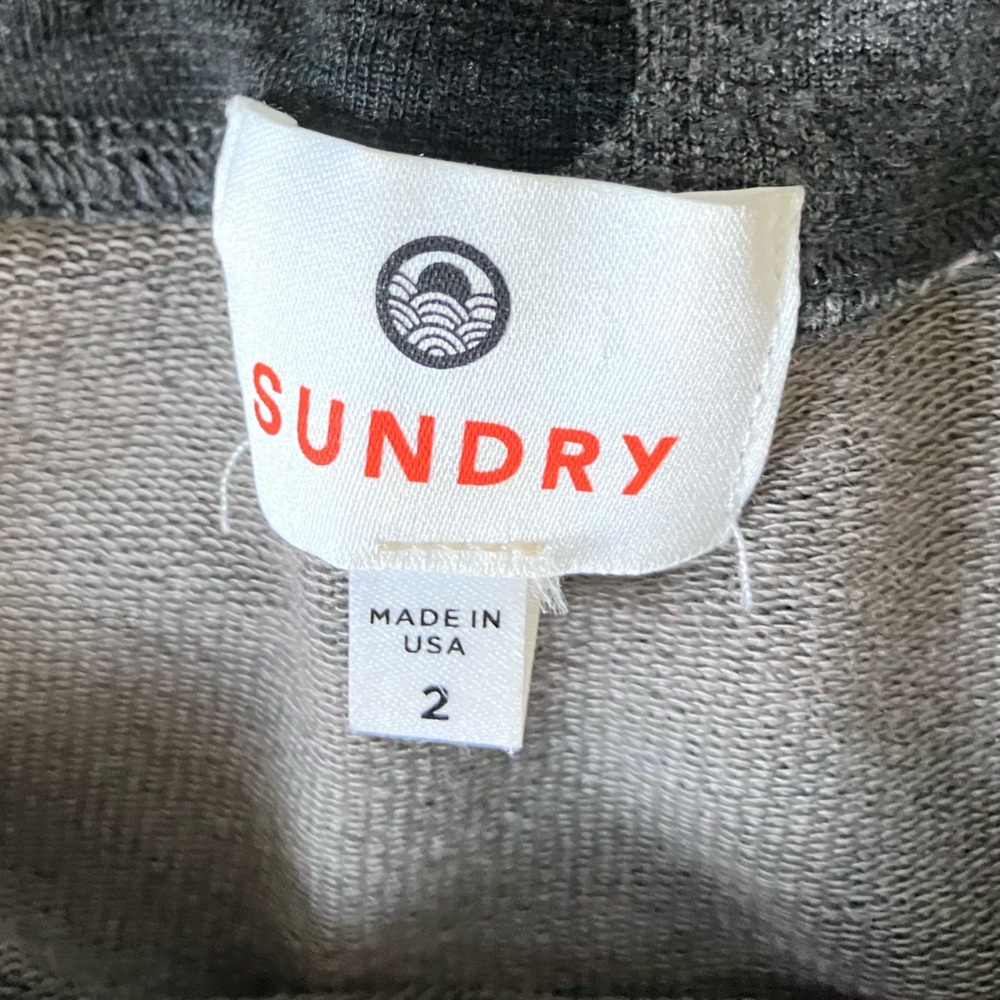 SUNDRY EVEREVE Grey Camo Mini Skirt Size 2 - Picture 8 of 11